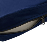 Sofa dla psa, niebieska, 72x45x30 cm, pluszowa