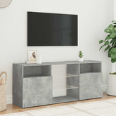 Szafka TV z oświetleniem LED, szarość betonu, 120x30x50 cm
