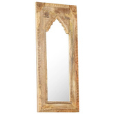 vidaXL Lustro w ramie z litego drewna mango, 50x3x110 cm