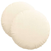 Poduszki na siedziska 2 pcs Kremowy ? 40 cm Tkanina sztruksowa
