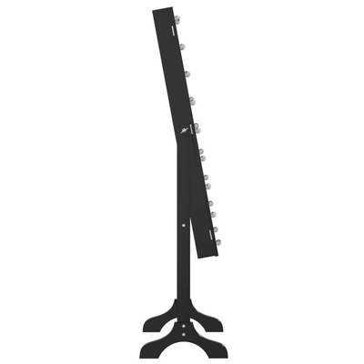 vidaXL Lustro stojące z LED, czarne, 34x37x146 cm