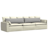 Poduszki na sofę 2 pcs Szary chmur 145 x 40 cm tkanina