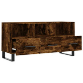 vidaXL Szafka pod TV, przydymiony dąb, 102x36x50 cm