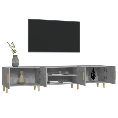 vidaXL Szafka pod TV, szarość betonu, 180x31,5x40 cm