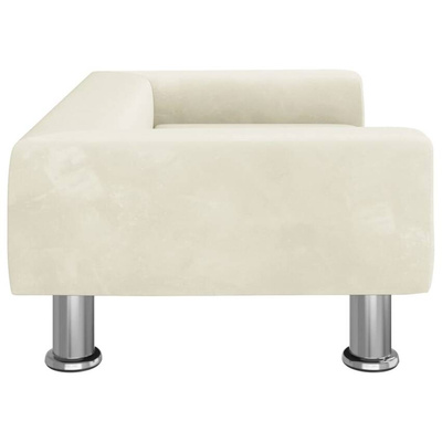 vidaXL Legowisko dla psa, kremowe, 70x45x26,5 cm, aksamitne