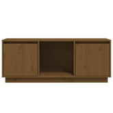 vidaXL Szafka pod TV, miodowy brąz, 110,5x35x44cm, lite drewno sosnowe