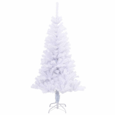 Sztuczna choinka z 150 diodami LED Biały 120 cm PVC i Stal