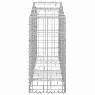 Kosze gabionowe, 8 szt, 200x50x100/120 cm, galwanizowane żelazo