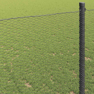 Ogrodzenie heksagonalne 1,2 x 50 m PVC Szary
