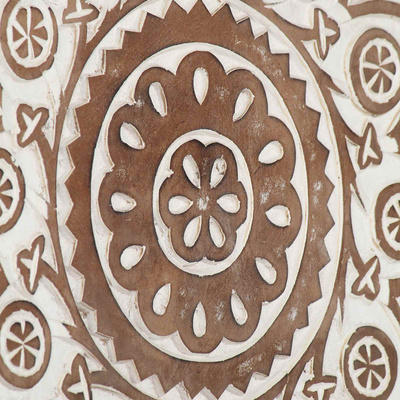 Dekoracja artystyczna 2 pcs Brązowy i biały 40 x 40 x 1,5 cm