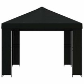 Altana 4 × 3 m Czarny Poliester i Stal 190 gsm