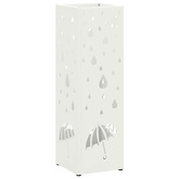 Stojak na Parasol Deszczowy Biały 15,5 x 15,5 x 49 cm Stal