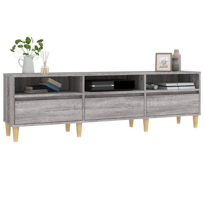 vidaXL Szafka pod TV, szary dąb sonoma, 150x30x44,5 cm wariant 7