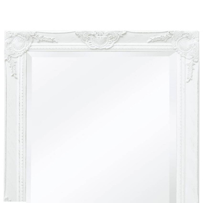 vidaXL Lustro ścienne w stylu barokowym, 100x50 cm, białe