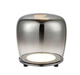 Lampka nocna Berloz Ledea szklana czarna LED nowoczesna