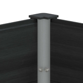 Podniesiona rabata ogrodowa Czarny 100 x 30 x 72 cm