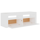 Szafka pod TV z oświetleniem LED, biała, 120x35x40 cm vidaXL