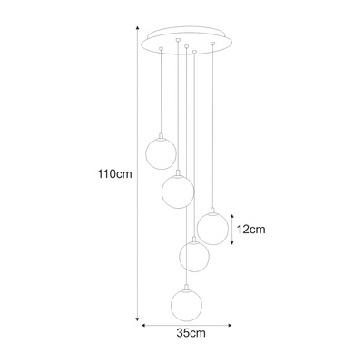 Lampa wisząca K-5551 z serii ASPEN