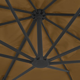 vidaXL Parasol wiszący z aluminiowym słupkiem, 400x300 cm, taupe