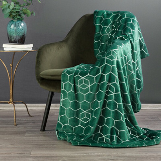 Koc Fla ciemnozielony 150x200