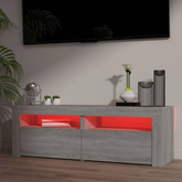 vidaXL Szafka pod TV z LED, szary dąb sonoma, 120x35x40 cm w kolorze cm