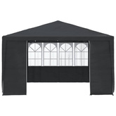 vidaXL Namiot imprezowy ze ściankami, 4x4 m, antracytowy, 90 g/m²