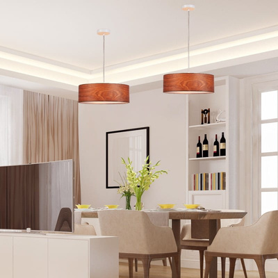 Lampa Wisząca Drewniana ?45cm 3XE27 Abruzzo Bosco