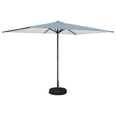 Parasol ogrodowy z podstawą 200 x 300 cm Poliester Prostokątny