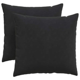 Poduszki na sofę 2 pcs Czarny 45 x 45 cm Tkanina sztruksowa