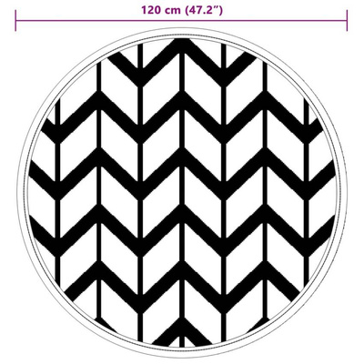 vidaXL Dywan na zewnątrz, szary, Ø120 cm, PP