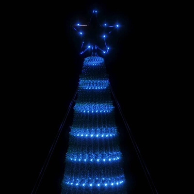 vidaXL Stożkowa choinka z lampek, 688 niebieskich LED, 300 cm