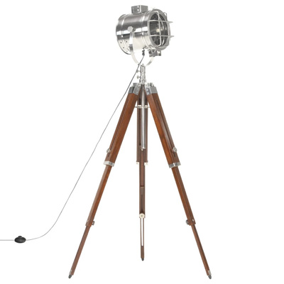 Lampa podłogowa na trójnogu, lite drewno mango, 165 cm