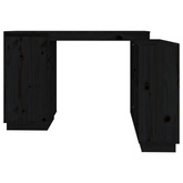 vidaXL Biurko, czarne, 110x50x75 cm, lite drewno sosnowe