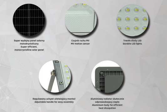 Naświetlacz Solarny LED SITCON IP65 50W