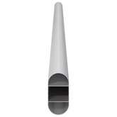 Drążek do szafy 2 pcs Srebrny 472 x 15 x 29 mm Stop Aluminium