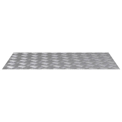 Stopień Prostokątny 4 pcs Srebrny 80 x 50 cm Aluminium