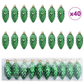 Choinkowa Bombka Szyszka 40 pcs Zielony Z tworzywa sztucznego