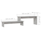 vidaXL Szafka pod TV, szarość betonu, 180x30x43 cm, płyta wiórowa