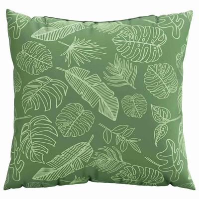 Poduszki rozrzucone Liść 4 pcs Wzór liścia 50 x 50 cm