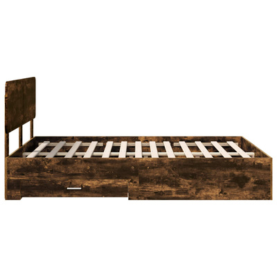 Ramka łóżka Dąb wędzony 150 x 200 cm Drewno inżynieryjne