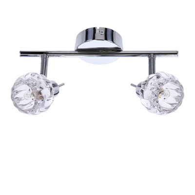 Lampa sufitowa Bombola listwa ze szklanymi kloszami regulowana 2-punktowa do korytarza