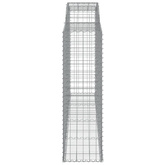 Kosze gabionowe, 8 szt, 300x50x160/180 cm, galwanizowane żelazo