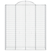 Kosze gabionowe, 2 szt, 200x50x220/240 cm, galwanizowane żelazo