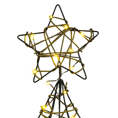 Choinka z 120 diodami LED Ciepła biel 150 cm rattan