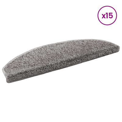 Samoprzylepne maty na schody 15 pcs Szary 80 x 24,5 x 3,5 cm