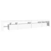 vidaXL Szafka pod TV z oświetleniem LED, biała, 290x36,5x40 cm