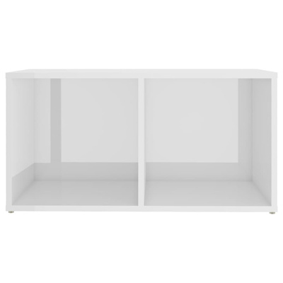 vidaXL Szafka pod TV, wysoki połysk, biała, 72x35x36,5 cm