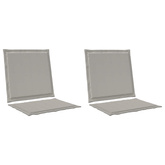Poduszki na Siedzisko i Oparcie 2 pcs jasnoszary 47 x 45 x 2 cm