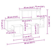 Półka ścienna samochód, biała, 82x15x51 cm