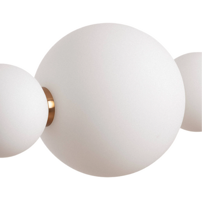 Lampa Wisząca Liniowa Szklana Złota 73cm 10W Abruzzo Cavolo